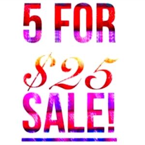 ❤Bundle any listing 5 for 25 and I will send an offer♥️.